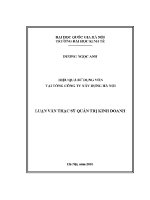 Luận văn thạc sĩ hiệu quả sử dụng vốn tại tổng công ty xây dựng hà nội