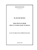 Luận văn thạc sĩ phân tích tài chính công ty cổ phần quốc tế sơn hà