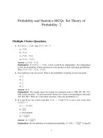 Probability And Statistics Mcqs Lý Thuyết Xác Xuất 2.Pdf