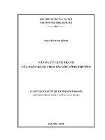 Luận văn thạc sĩ năng lực cạnh tranh của ngân hàng tmcp sài gòn công thương