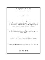 Luận văn thạc sĩ năng lực cạnh tranh của ngân hàng thương mại cổ phần việt nam thịnh vượng vpbank trong Điều kiện hội nhập kinh tế quốc tế