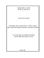 Luận văn thạc sĩ phát triển cho vay khách hàng cá nhân tại ngân hàng tmcp công thương việt nam chi nhánh tiên sơn