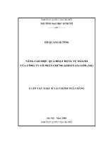 Luận văn thạc sĩ nâng cao hiệu quả hoạt Động tự doanh của công ty chứng khoán sài gòn ssi