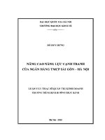Luận văn thạc sĩ nâng cao năng lực cạnh tranh của ngân hàng tmcp sài gòn hà nội