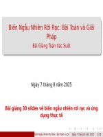 Bài giảng biến ngẫu nhiên rời rạc môn xác suất thống kê