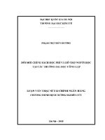 Luận văn thạc sĩ Đổi mới chính sách học phí và hỗ trợ người học tại các trường Đại học công lập