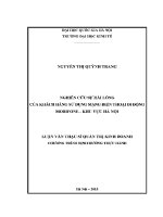 Luận văn thạc sĩ nghiên cứu sự hài lòng của khách hàng sử dụng mạng Điện thoại di Động mobilefone khu vực hà nội