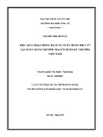 Luận văn thạc sĩ hiệu quả hoạt Động dịch vụ ngân hàng Điện tử tại ngân hàng thương mại cổ phần kỹ thương việt nam