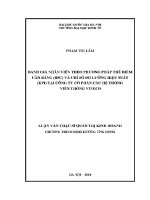 Luận văn thạc sĩ Đánh giá nhân viên theo phương pháp thẻ Điểm cân bằng bsc và chỉ số Đo lường hiệu suất kpi tại công ty cổ phần các hệ thống viễn thông vineco