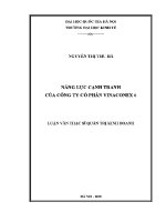 Luận văn thạc sĩ năng lực cạnh tranh của công ty cổ phần vinaconex 6