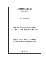 Luận văn thạc sĩ nâng cao năng lực cạnh tranh của công ty cổ phần xi măng kiện khê