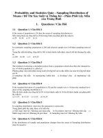 Phân phối trung bình (means distribution)  Đề thi xác suất thống kê