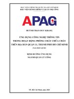 ỨNG DỤNG CÔNG NGHỆ THÔNG TIN TRONG HOẠT ĐỘNG PHÒNG CHÁY CHỮA CHÁY TRÊN ĐỊA BÀN QUẬN 11, THÀNH PHỐ HỒ CHÍ MINH