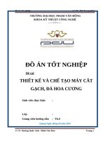 Đồ án thiết kế và chế tạo máy cắt đá gạch