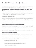 Top 150 câu hỏi phỏng vấn python hay dùng