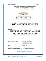 Thiết kế và chế tạo máy dập mo cau thành chén, Đĩa