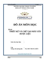 Thiết kế và chế tạo máy sấy dược liệu