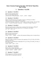 Đề thi kỹ thuật hóa học cơ bản (song ngữ)