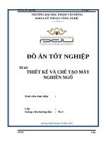 Thiết kế và chế tạo máy nghiền ngô