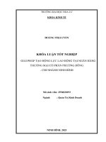 Giải pháp tạo Động lực lao Động tại ngân hàng thương mại cổ phần phương Đông   chi nhánh ninh bình