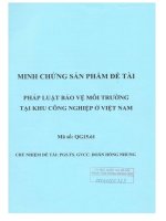 00060000323 minh chứng sản phẩm Đề tài pháp luật về bảo vệ môi trường tại khu công nghiệp Ở việt nam