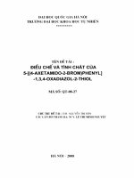 Dt_00891 Điều Chế Và Tính Chất Của 5-[(4-Axetamido-2-Brom) Phenyl]-1,3,4-Oxadiazol-2-Thiol.pdf