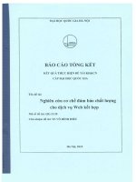 00060000300 nghiên cứu cơ chế Đảm bảo chất lượng cho dịch vụ web kết hợp
