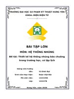Bài tập lớn môn hệ thống nhúng Đề tài thiết kế hệ thống nhúng báo chuông trong trường học, có lập lịch