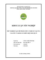 Khóa luận tốt nghiệp Công nghệ sinh học: Thử nghiệm tạo chế phẩm chứa vi khuẩn tạo tủa calcite và khảo sát điều kiện bảo quản