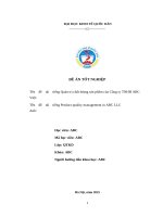 Quản trị chất lượng sản phẩm của công ty tnhh abc