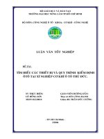 Khóa luận tốt nghiệp Cơ khí công nghệ: Tìm hiểu các thiết bị và quy trình kiểm định ô tô tại xí nghiệp cơ khí ô tô Thủ Đức
