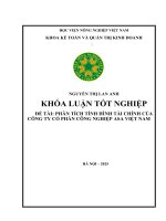 Đề tài phân tích tình hình tài chính của công ty cổ phần công nghiệp asa việt nam