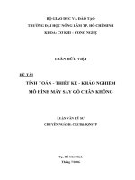 Khóa luận tốt nghiệp Cơ khí công nghệ: Tính toán - thiết kế - khảo nghiệm mô hình máy sấy gỗ chân không