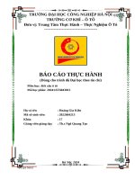 Báo cáo thực hành  môn học kết cấu Ô tô bài 1 thực hành tháo lắp, kiểm tra Đo kiểm cụm ly hợp của hệ thống truyền lực