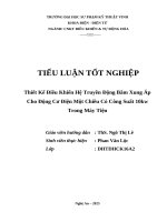 Thiết kế Điều khiển hệ truyền Động băm xung Áp cho Động cơ Điện một chiều có công suất 10kw trong máy tiện