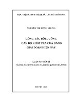 Công tác bồi dưỡng cán bộ kiểm tra của Đảng giai đoạn hiện nay