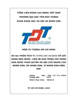 Phân tích tư tưởng hồ chí minh về xây dựng nhà nước  liên hệ quá trình xây dựng nhà nước pháp quyền xã hội chủ nghĩa của nhân dân, do nhân dân, vì nhân dân hiện nay