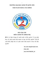 Lý luận chung về cạnh tranh và Độc quyền  vì sao phải bảo vệ cạnh tranh lành mạnh và hạn chế Độc quyền thử Đề xuất biện pháp bảo vệ cạnh tranh lành mạnh và hạn chế Độc quyền