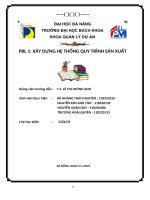 Pbl 1 xây dựng hệ thống quy trình sản xuất