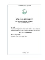 Phát Triển Hệ Thống Tưới Nước Thông Minh Sử Dụng Năng Lượng Mặt Trời Và Mạng Cảm Biến Không Dây Kết Hợp Công Nghệ IoT
