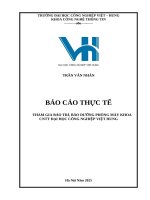 Báo cáo thực tế tham gia bảo trì, bảo dưỡng phòng máy khoa cntt Đại học công nghiệp việt hung
