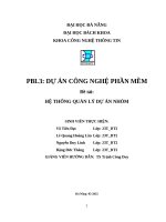 Dự Án công nghệ phần mềm Đề tài hệ thống quản lý dự Án nhóm