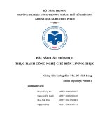 Bài báo cáo môn học thực hành công nghệ chế biến lương thực
