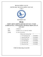 Báo cáo Đề tài nhiễu Động không khí do máy bay ( wake turbulence ) Ảnh hưởng tới hoạt Động bay Ở sân bay