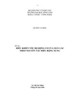 Khóa luận tốt nghiệp Cơ khí công nghệ: Điều khiển tốc độ động cơ máy lắc theo nguyên tắc điều rộng xung