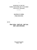 Khóa luận tốt nghiệp Cơ khí công nghệ: Tính toán - thiết kế - chế tạo máy làm chín bún