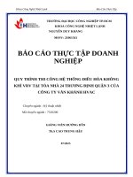 Quy trình thi công hệ thống Điều hòa không khí vrv tại tòa nhà 24 trương Định quận 3 của công ty văn khánh hvac