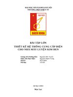 Bài tập lớn thiết kế hệ thống cung cấp Điện cho nhà máy luyện kim Đen