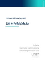 Llms for portfolio selection