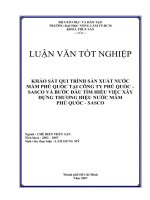 Khóa luận tốt nghiệp Chế biến thủy sản: Khảo sát qui trình sản xuất nước mắm Phú Quốc tại công ty Phú Quốc – Sasco và bước đầu tìm hiểu việc xây dựng thương hiệu nước mắm Phú Quốc - Sasco
